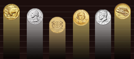 bar graph with coins at the top of the bars